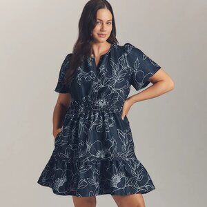 Anthropologie The Somerset Denim Mini Dress Large NWT
